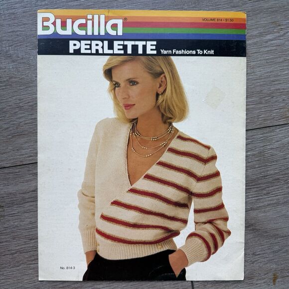 Vintage Bucilla Knit Patterns Leaflet Sweaters Camisole 4 Options Vol 814 - Picture 3 of 3
